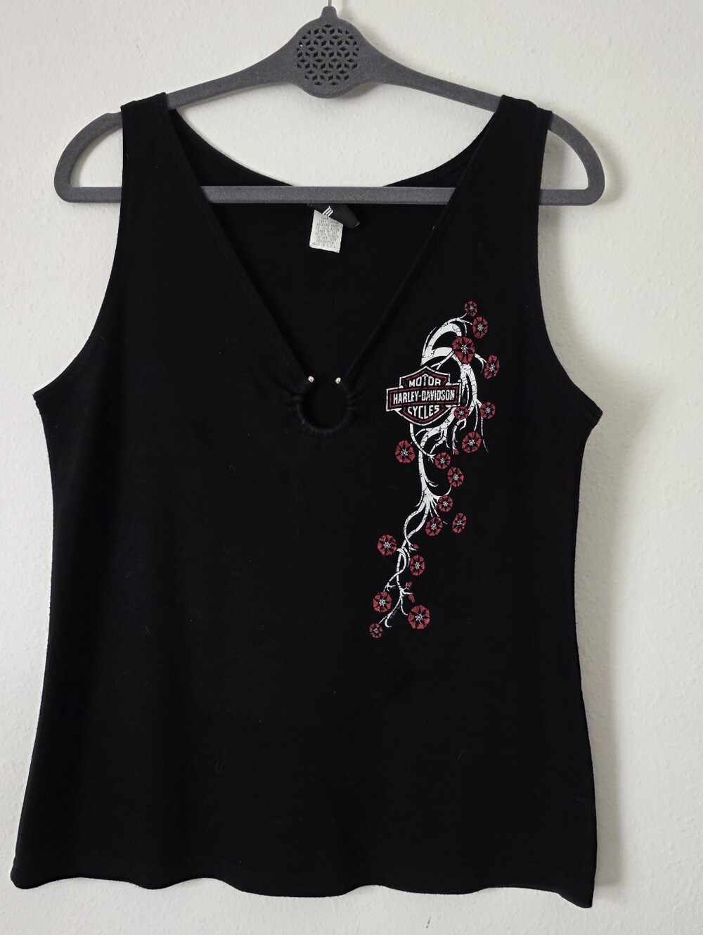 Vintage Harley Davidson Sleeveless Black Tank Logo XL